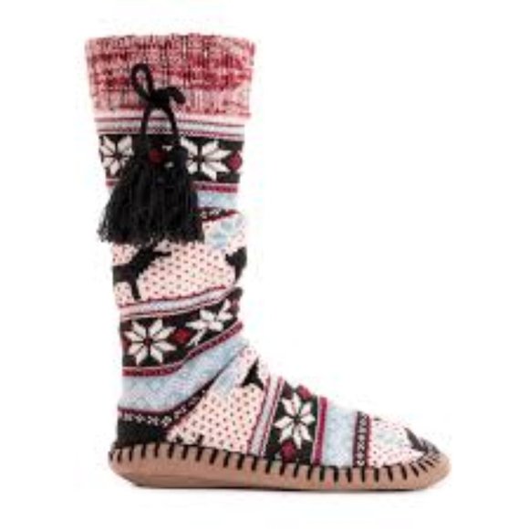 MUK LUKS Womens Slipper Socks with Tassels